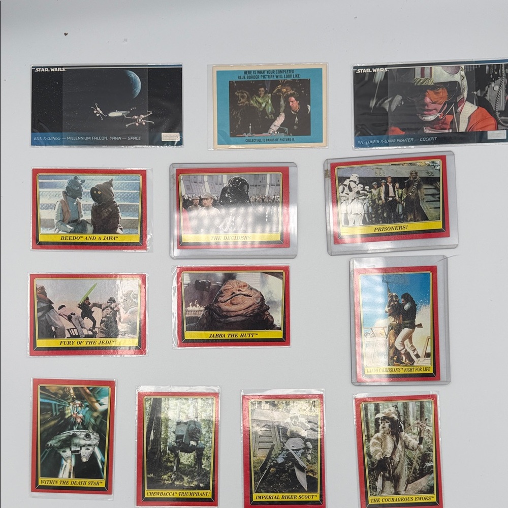 Vintage Star Wars Trading Card Lot — Set of 13